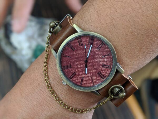 Steampunk Women Watch, Ladie's Victorian Leather and Alloy Watch, Crafted in the USA, Goth Elegant Watch