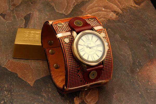 Steampunk Retro Bronze Watch Cuff