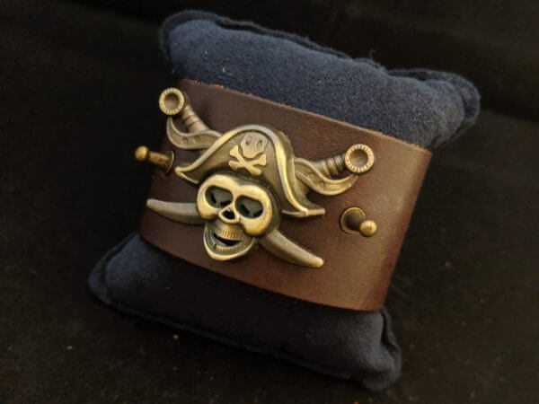 PIRATE Cuff / Pirate Bracelet - Genuine Leather, Steampunk, Renaissance Cuff