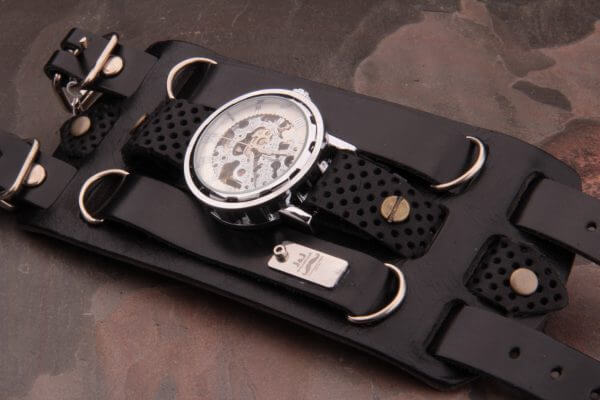 Unique Gothic Watch, Gothic Bracelet, Steampunk Watch, Steampunk Cuff, Gothic Cuff, Steampunk Bracelet, Leather Cuff