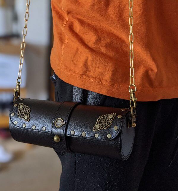 Steampunk Bag, Wallet, Purse - Shoulder Bag - Crossbody - One of a kind - Removable chain - Renaissance bag - Cosplay