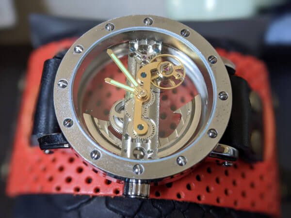 STEAMPUNK Leather Cuf, Steampunk watch, Steampunk Bracelet, Gothic Cuff, Movement Watch Cuff, Unique Watch