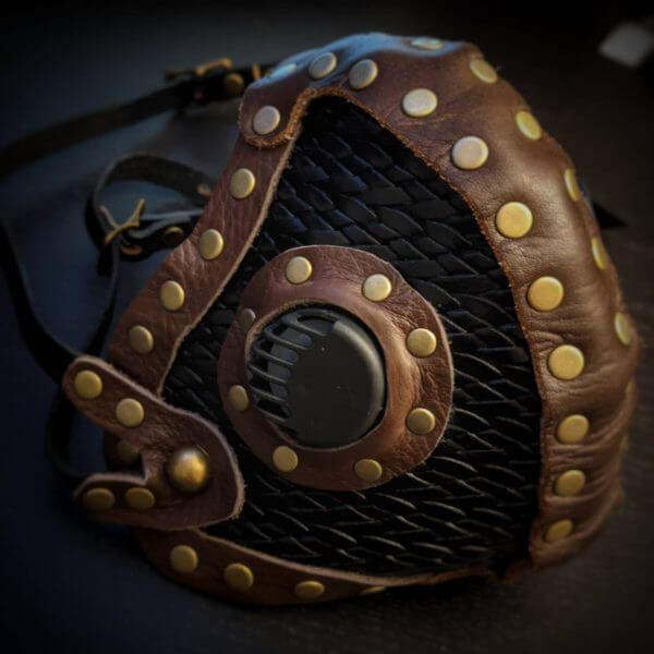 Leather Mask, steampunk style , Steampunk Mask leather, armor diesel punk