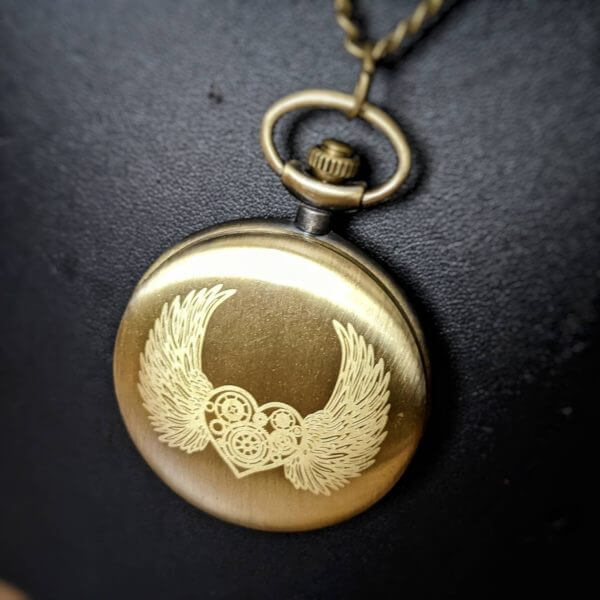 STEAMPUNK Custom Engraving POCKET WATCH Necklace / Pendant - Pocket Watch