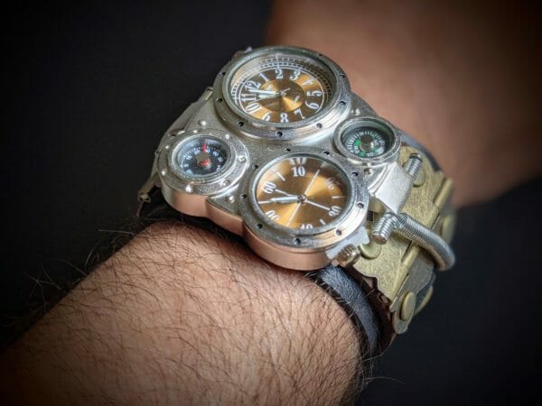 Unique STEAMPUNK WATCH CUFF, Steampunk Bracelet, Steampunk Cuff, Cyberpunk Cuff, Cyberpunk Bracelet, Gothic Watch