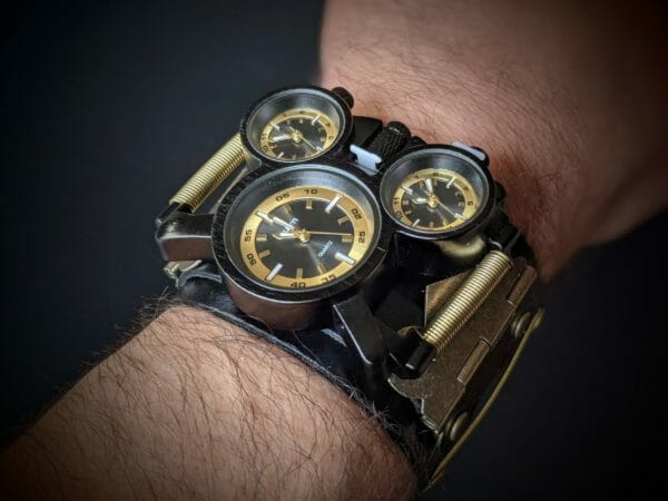 Unique STEAMPUNK WATCH CUFF, Steampunk Bracelet, Steampunk Cuff, Cyberpunk Cuff, Disel Punk Bracelet, Gothic Watch