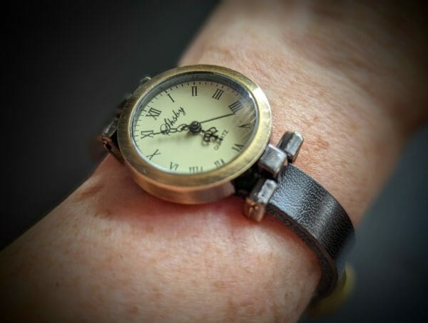 Unique Genuine Leather, Watch cuff bracelet, Steampunk Cyberpunk Themed Wristwatch