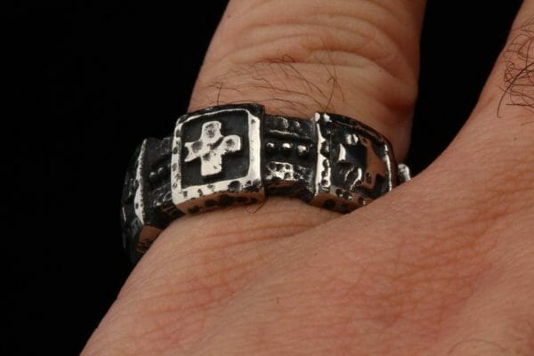 Gothic Ring, Steampunk Ring, Vintage style men's Ring - Stainless Steel