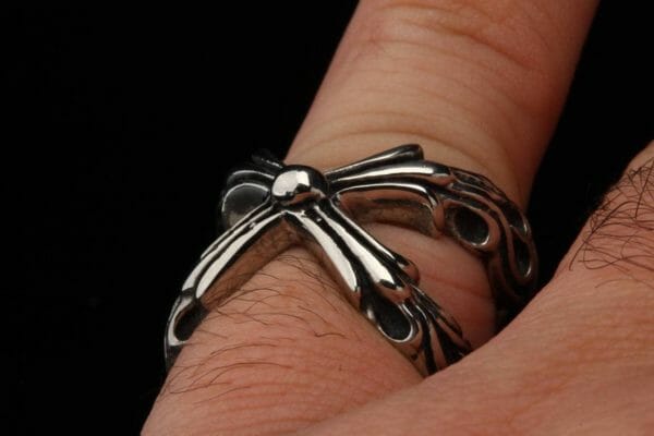 Themed Renaissance, Victorian Ring, Stainless Steel, Steampunk, Medieval, Gothic Ring