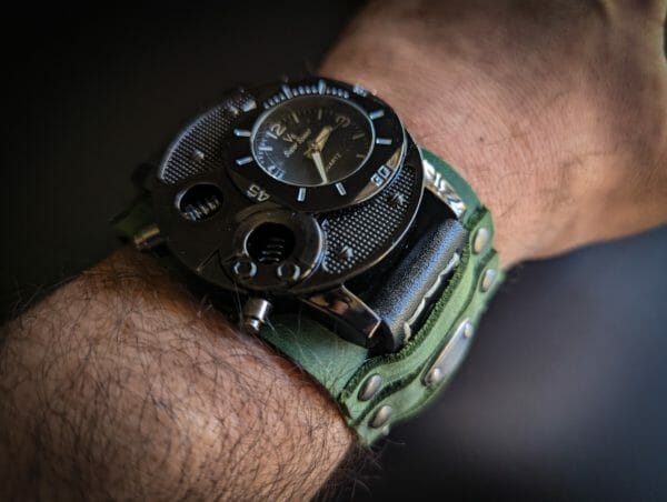 Unique STEAMPUNK WATCH CUFF, Steampunk Bracelet, Steampunk Cuff, Cyberpunk Cuff, Disel Punk Bracelet, Gothic Watch