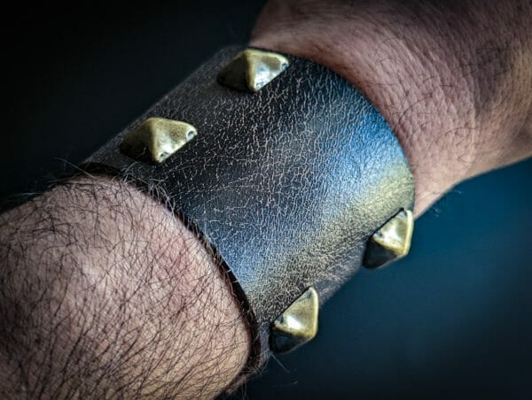 Viking Cosplay Themed Bracelet Leather Cuff, Steampunk Bracelet, Steampunk Cosplay, Gothic Cuff, Steampunk Accessory, Cyberpunk Bracelet