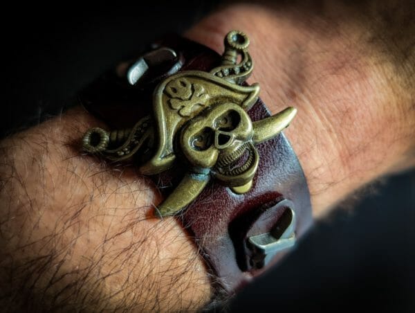 Pirate bracelet, Pirate cuff, Steampunk Bracelet, Gothic Bracelet, Pirate Cosplay Cuff