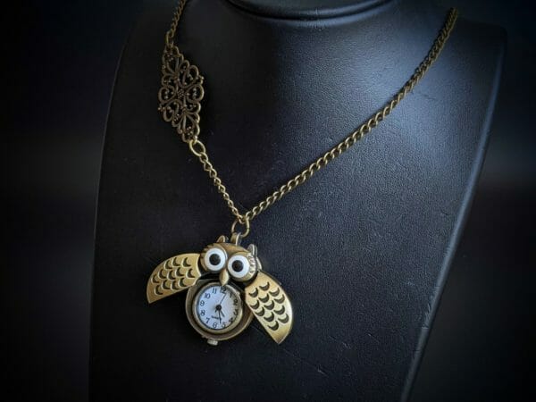 Steampunk OWL Watch Necklace / Watch Pendant - Pocket Watch, Gears, Hand Crafted - Steampunk Themed